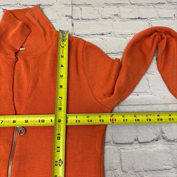 Iceberg Women Full Zip Knit Sweater Top Size Medium Wool Blend Italy D033 -13 - Picture 4 of 16